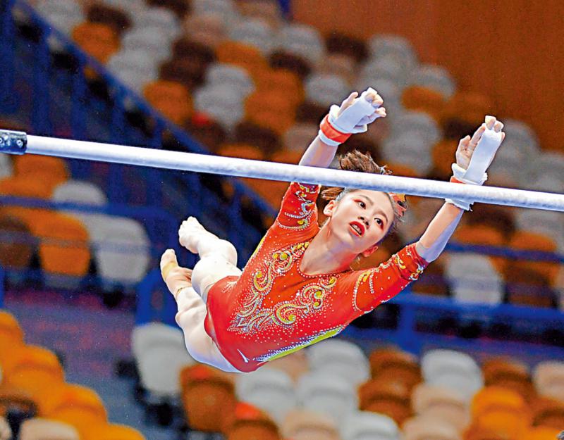 墨西哥跳马选手表演完美，登上领奖台